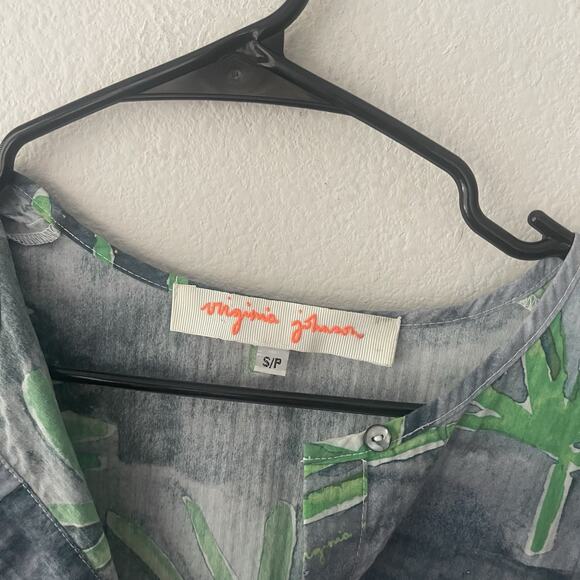 Virginia Johnson Dress Womens Size SMALL PETITE Blue Green Striped Cotton - Picture 5 of 7